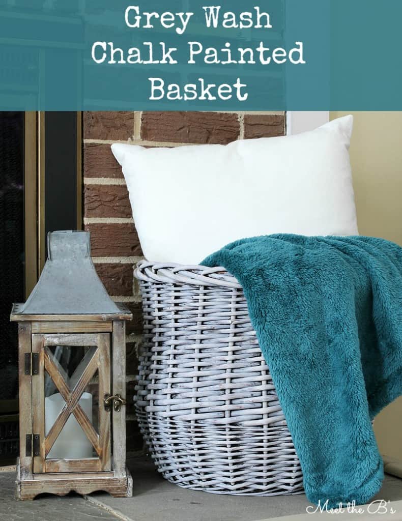 Gray Wash Chalk Painted Basket