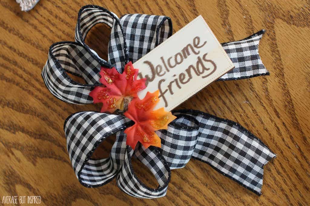 My guest contributor, Bre from Average but Inspired, is sharing a fun upcycle for a dollar store autumn leaf. Find the tutorial at diy beautify! make a bow