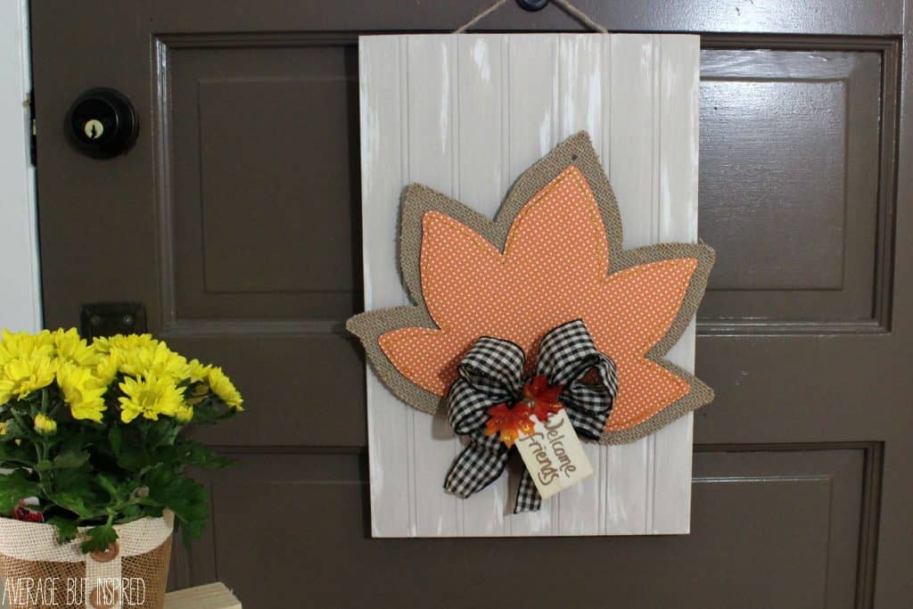 Turn a dollar store fall decoration into a totally cute piece of decor for your home! A few supplies and fifteen minutes are all you need!