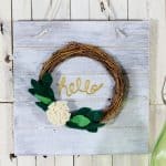 DIY Hello Wreath Sign