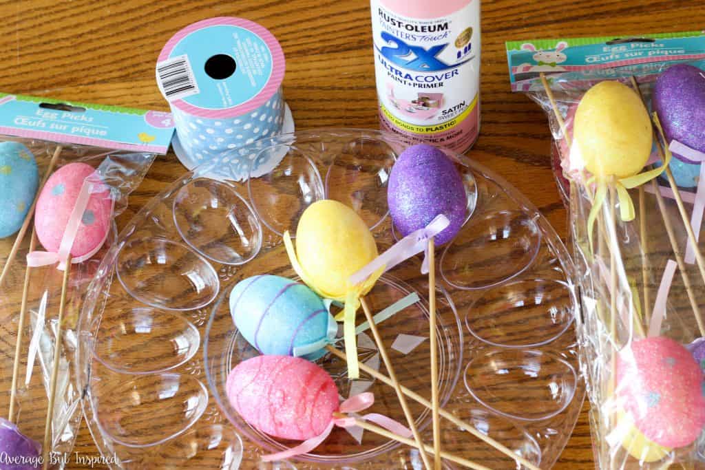 How to Make an Egg Tray Wreath for Easter with Dollar Store Supplies