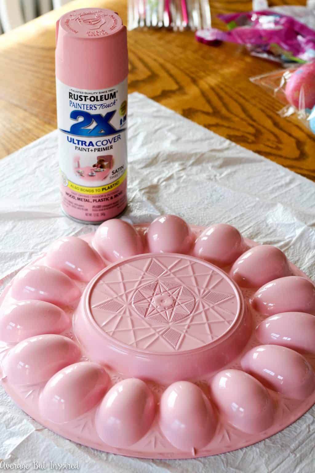 How to Make an Egg Tray Wreath for Easter with Dollar Store Supplies