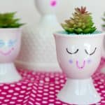 DIY Egg Cup Planters {Monthly DIY Challenge}