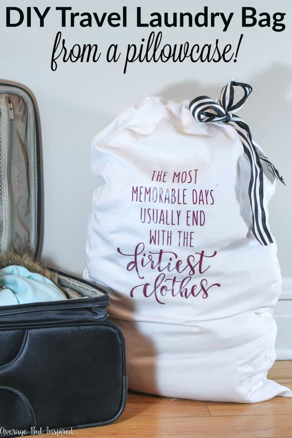 DIY Travel Laundry Bag From a Pillowcase